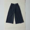 Pantaloni culotte in denim a pieghe