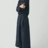 Pantaloni culotte in denim a pieghe
