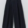 Pantaloni culotte in denim giapponese