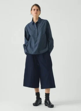 Pantaloni culotte in denim giapponese