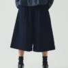Pantaloni culotte in denim giapponese