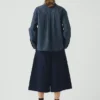 Pantaloni culotte in denim giapponese