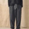 Pantaloni da casa in cotone e canapa spazzolati Pantaloni da casa in cotone e canapa spazzolati