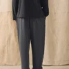 Pantaloni da casa in cotone e canapa spazzolati Pantaloni da casa in cotone e canapa spazzolati