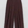 Pantaloni da pescatore in cotone a righe