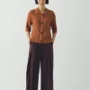 Pantaloni da pescatore in cotone a righe