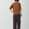 Pantaloni da pescatore in cotone a righe