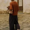 Pantaloni da pescatore in cotone a righe