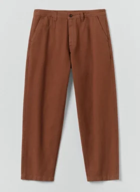 Pantaloni Elliot in tela di cotone tinta in capo