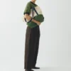 Pantaloni in cotone tinto in capo con pieghe sul davanti Pantaloni in cotone tinto in capo con pieghe sul davanti