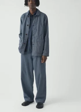Pantaloni in denim a gamba larga a righe Jude