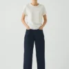 Pantaloni in denim indaco affusolati Pantaloni in denim indaco affusolati