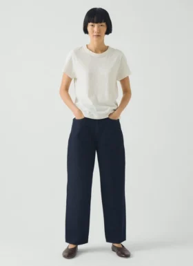 Pantaloni in denim indaco affusolati
