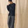 Pantaloni in lino e cotone con tasche applicate Pantaloni in lino e cotone con tasche applicate