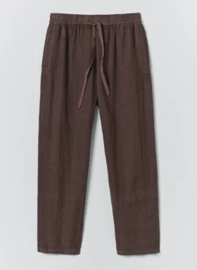 Pantaloni in lino tinti in capo Alfie