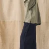 Pantaloni in lino tinti in capo con coulisse Pantaloni in lino tinti in capo con coulisse