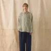 Pantaloni in lino tinti in capo con coulisse Pantaloni in lino tinti in capo con coulisse