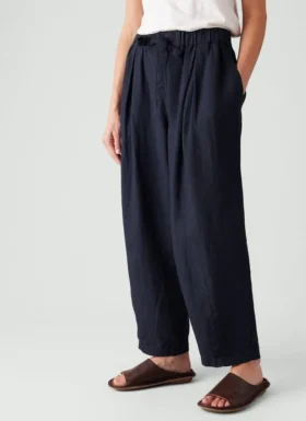 Pantaloni in lino tinti in capo Minako