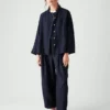 Pantaloni in lino tinti in capo Minako