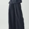 Pantaloni in popeline di cotone con pieghe