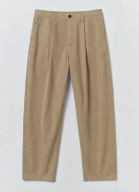 Pantaloni in twill di cotone plissettato Otto