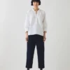 Pantaloni in twill indaco Alix