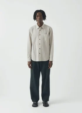 Pantaloni Rory in cotone micro pied-de-poule sovratinto
