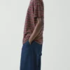 T-shirt a maniche corte a righe Theo in cotone in pantaloncini T-shirt a maniche corte a righe Theo in cotone in pantaloncini