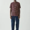 T-shirt a maniche corte a righe Theo in cotone in pantaloncini T-shirt a maniche corte a righe Theo in cotone in pantaloncini