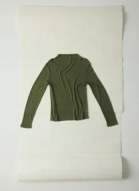 T-shirt Aster in lana e lyocell con collo alto