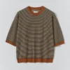 T-shirt in cotone lavorato a maglia T-shirt in cotone lavorato a maglia
