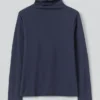 T-shirt in morbido cotone con collo alto