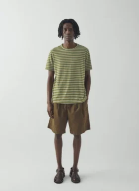 T-shirt leggera in cotone a righe Theo