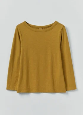 T-shirt Lia con scollo a barchetta tinta in capo