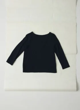 T-shirt Lia in cotone con scollo a barchetta