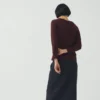T-shirt Lia in cotone con scollo a barchetta