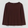 T-shirt Lia in cotone con scollo a barchetta