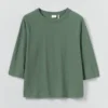 T-shirt raglan in cotone e canapa