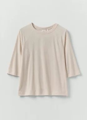 T-shirt raglan in cotone e canapa