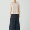 T-shirt raglan in cotone e canapa