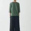 T-shirt raglan in cotone e canapa