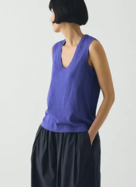 T-shirt senza maniche in cotone