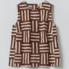 Top a righe patchwork con stampa a blocchi Top a righe patchwork con stampa a blocchi