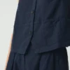 Top gilet in tela di cotone e lino Top gilet in tela di cotone e lino