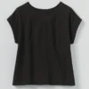 Top in garza di cotone stropicciato