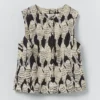 Top in popeline di cotone con stampa Market Fish Top in popeline di cotone con stampa Market Fish