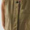 Tuta intera senza maniche in twill di cotone Tuta intera senza maniche in twill di cotone
